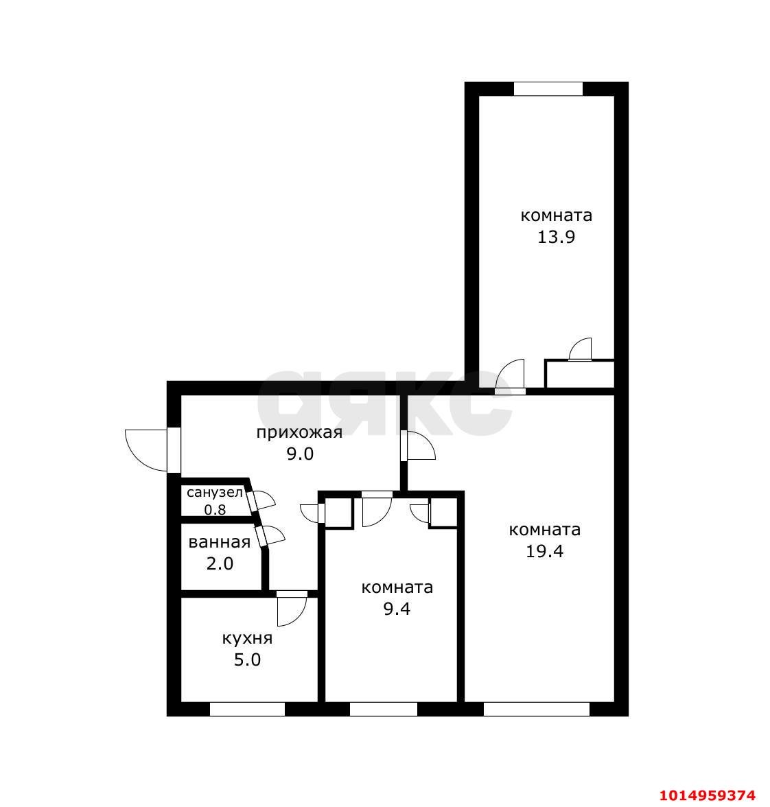 Фото №10: 3-комнатная квартира 60 м² - Краснодар, Центральный внутригородской округ, мкр. Дубинка, ул. Ставропольская, 45/1