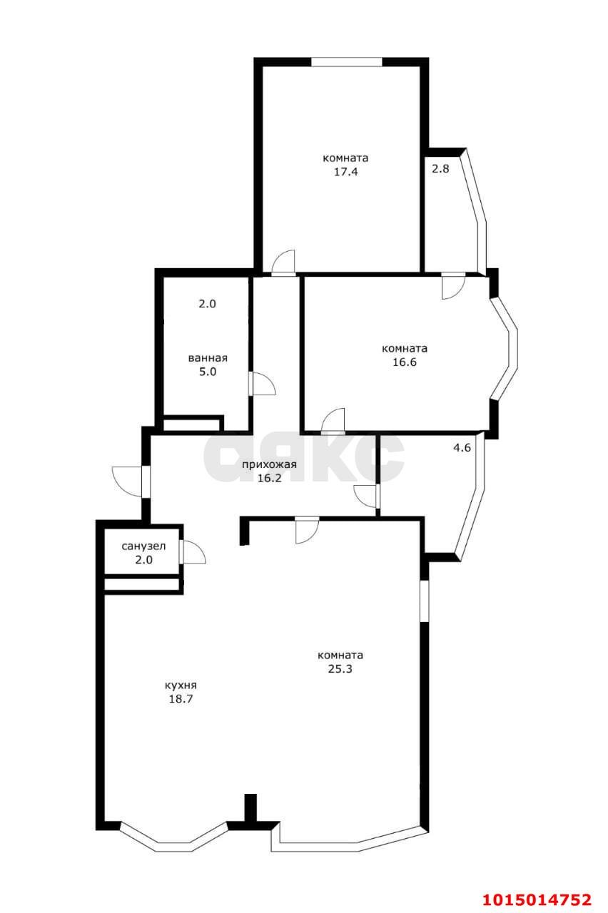 Фото №17: 3-комнатная квартира 115 м² - Краснодар, Кожзавод, мкр. Западный внутригородской округ, ул. Кожевенная, 54/1