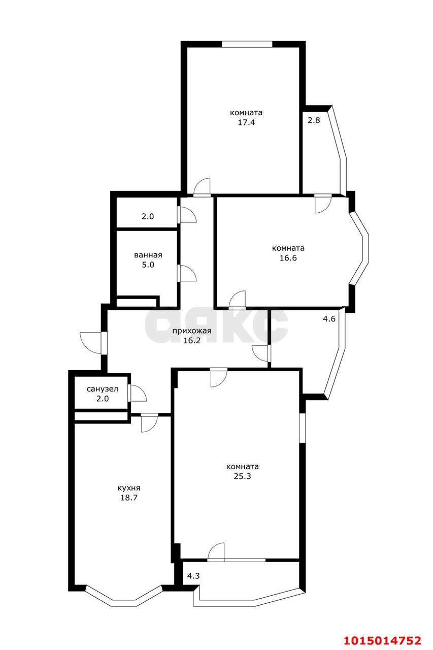 Фото №18: 3-комнатная квартира 115 м² - Краснодар, Западный внутригородской округ, ул. Кожевенная, 54/1