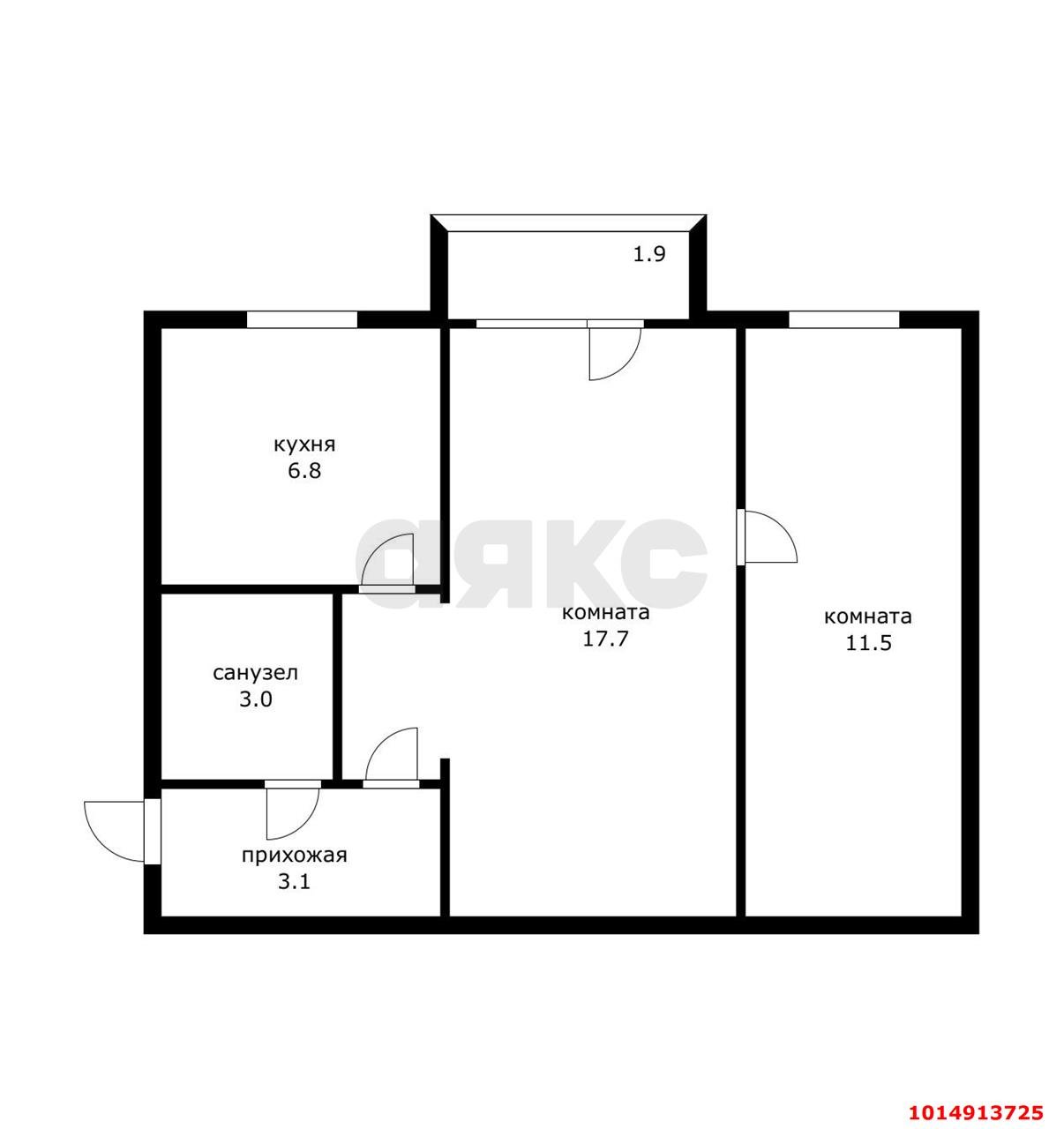Фото №9: 2-комнатная квартира 45 м² - Краснодар, Славянский, ул. Славянская, 42