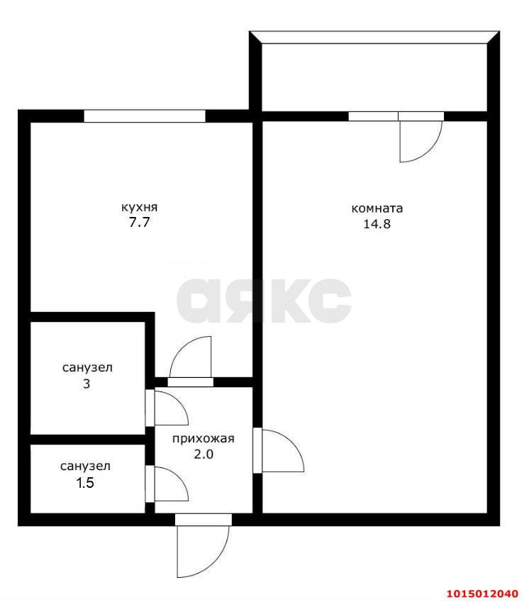 Фото №16: 1-комнатная квартира 29 м² - Краснодар, Черёмушки, ул. Селезнёва, 140