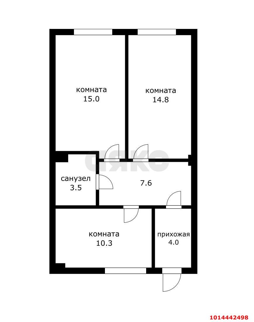 Фото №7: 3-комнатная квартира 61 м² - Краснодар, Юбилейный, пр-кт Чекистов, 24