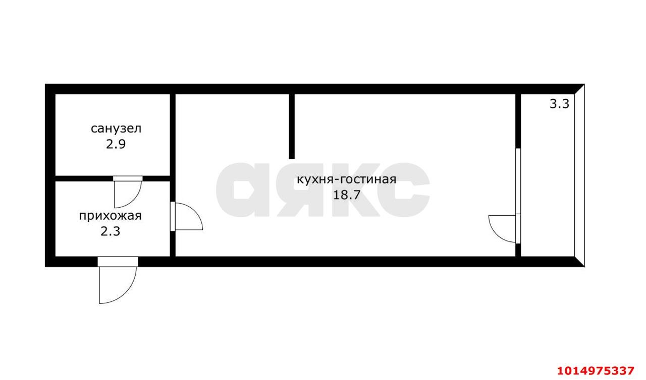Фото №8: Студия 24 м² - Краснодар, Музыкальный, ул. имени И.И. Дунаевского, 27Б