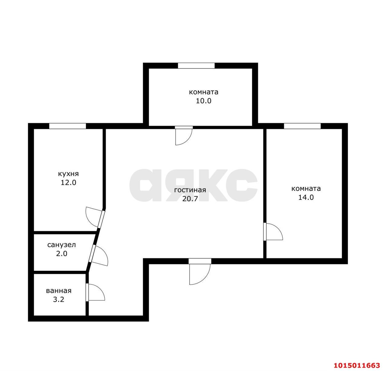 Фото №20: 3-комнатная квартира 61 м² - Знаменский, жилой комплекс Первомайский, ул. Первомайская, 36/3
