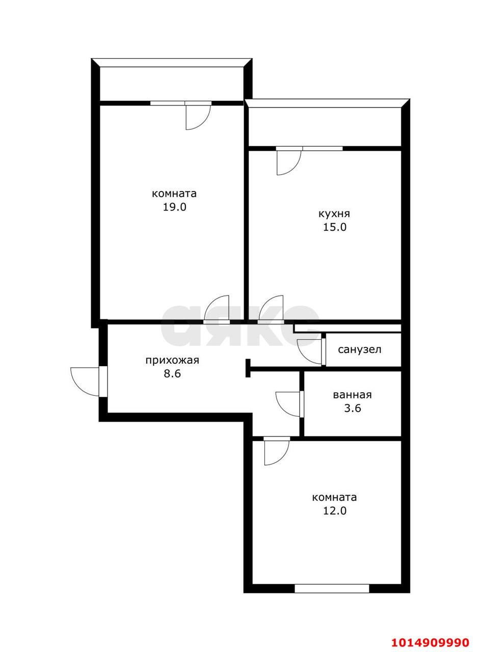 Фото №16: 2-комнатная квартира 65 м² - Краснодар, Восточно-Кругликовский, ул. Героев-Разведчиков, 34