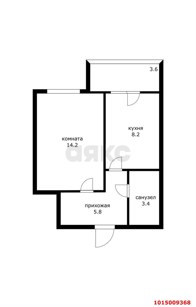 Фото №9: 1-комнатная квартира 31 м² - Краснодар, Музыкальный, ул. имени Ф.И. Шаляпина, 31А