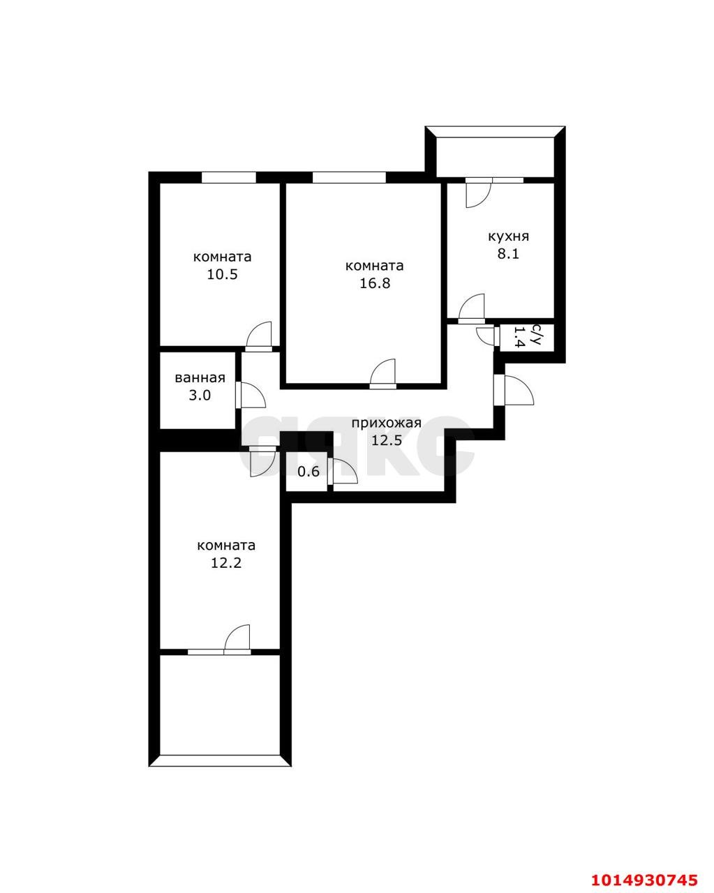 Фото №12: 3-комнатная квартира 65 м² - Краснодар, Дубинка, ул. Ставропольская, 80