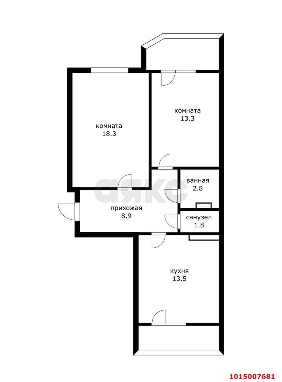 Фото №19: 2-комнатная квартира 58 м² - Краснодар, Достояние, ул. Конгрессная, 33к1