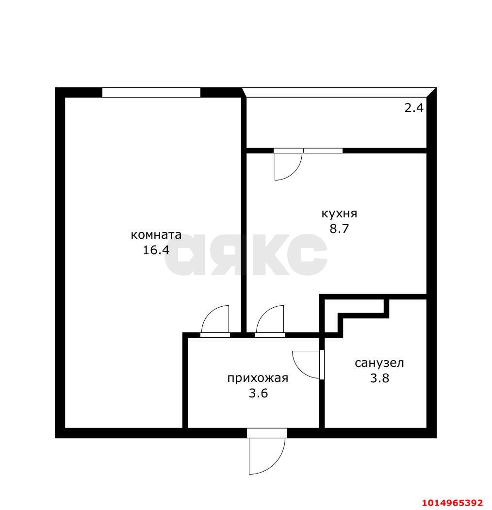 Фото №14: 1-комнатная квартира 32 м² - Краснодар, Новознаменский, ул. Войсковая, 4к9