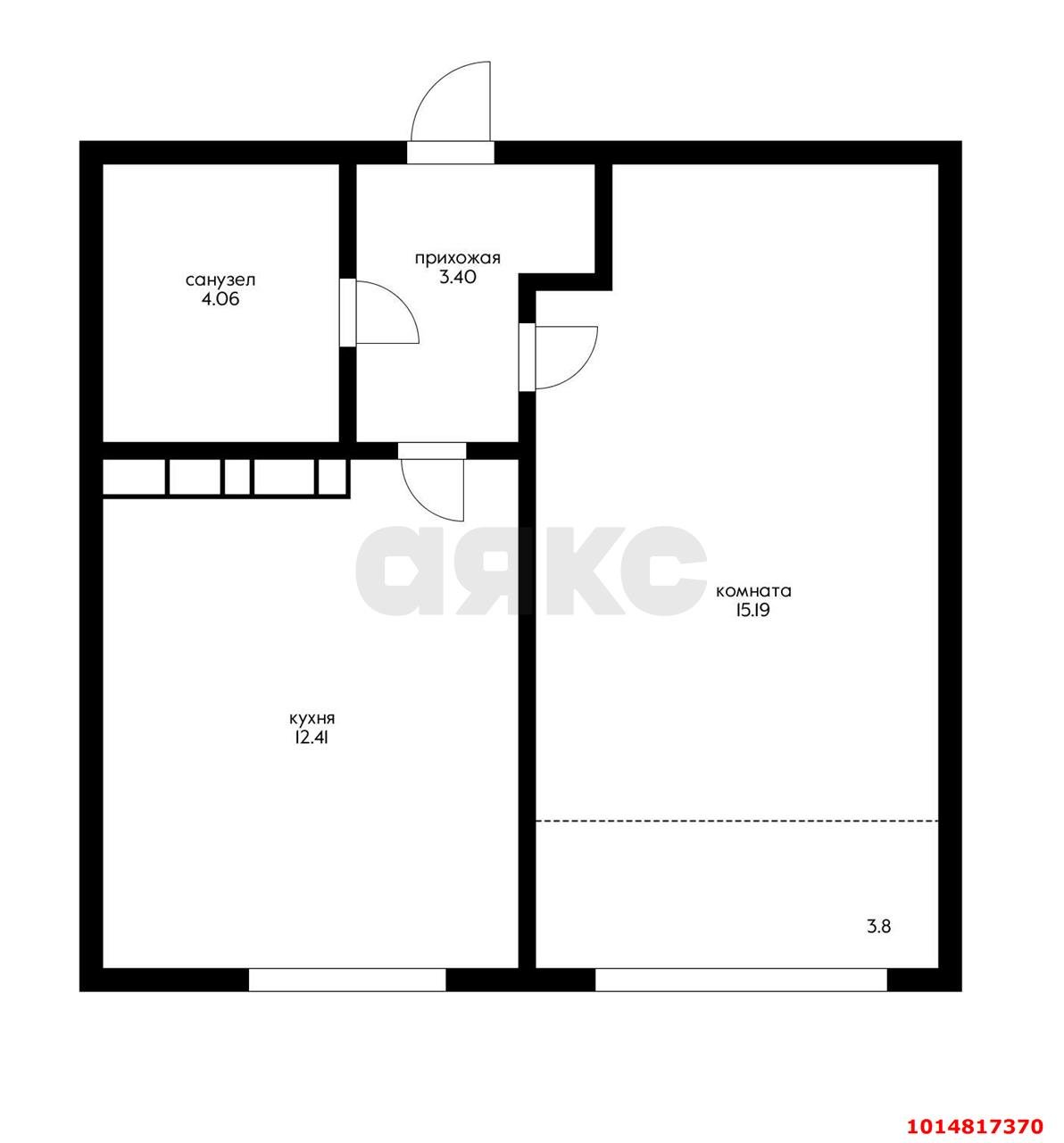 Фото №12: 1-комнатная квартира 40 м² - Краснодар, Черёмушки, ул. Обрывная, 132/1лит1к1