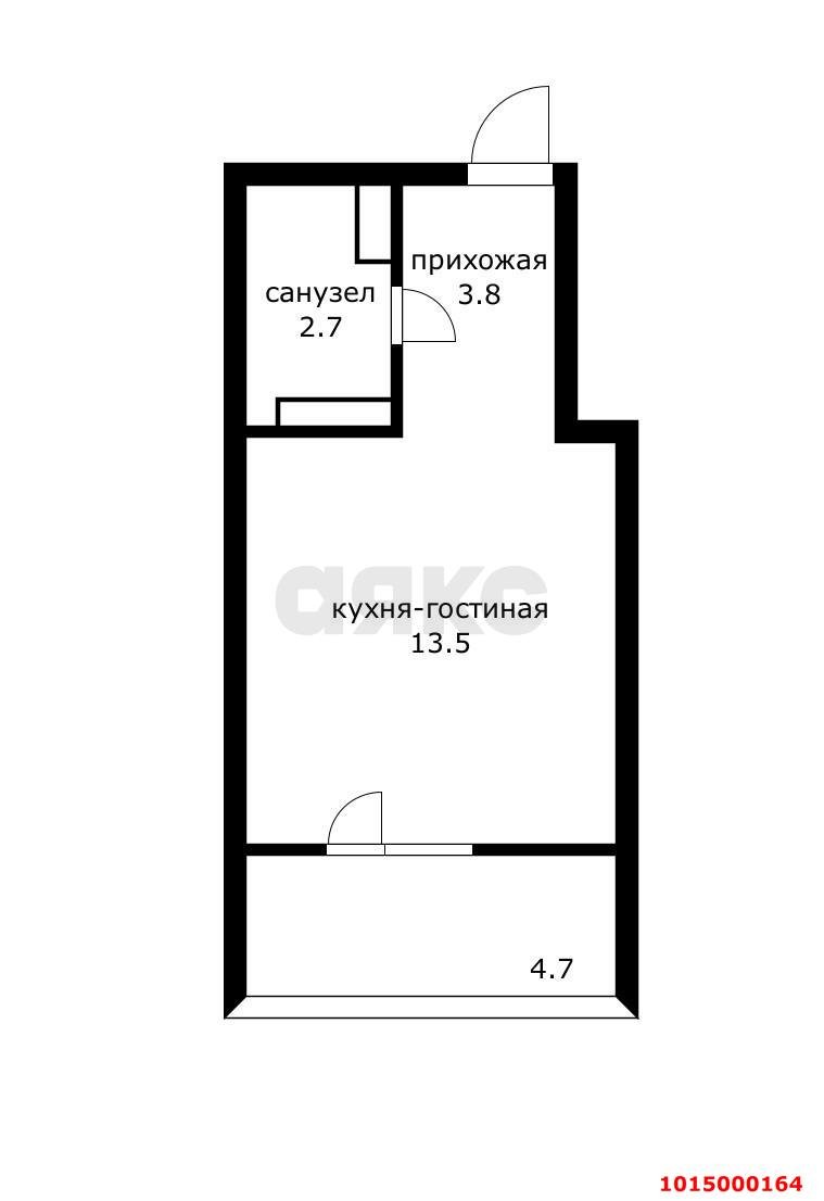 Фото №2: Студия 25 м² - Краснодар, ЖК Айвазовский, ул. Старокубанская, 123Ак1