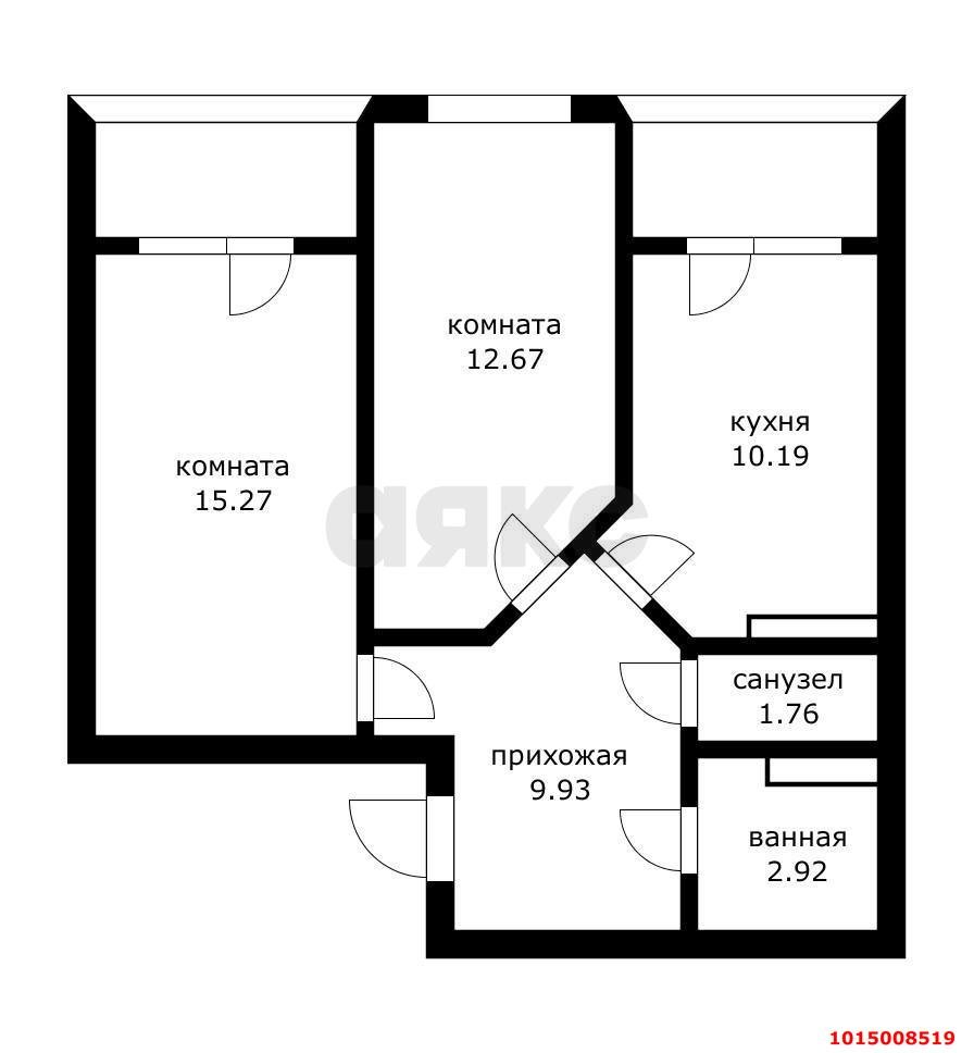 Фото №4: 2-комнатная квартира 63 м² - Краснодар, 4-й квартал, ул. Боспорская, 8