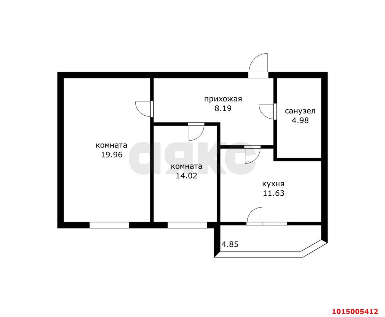Фото №14: 2-комнатная квартира 58 м² - Краснодар, ЖК Аврора Парк, ул. Шоссе Нефтяников, 22к2
