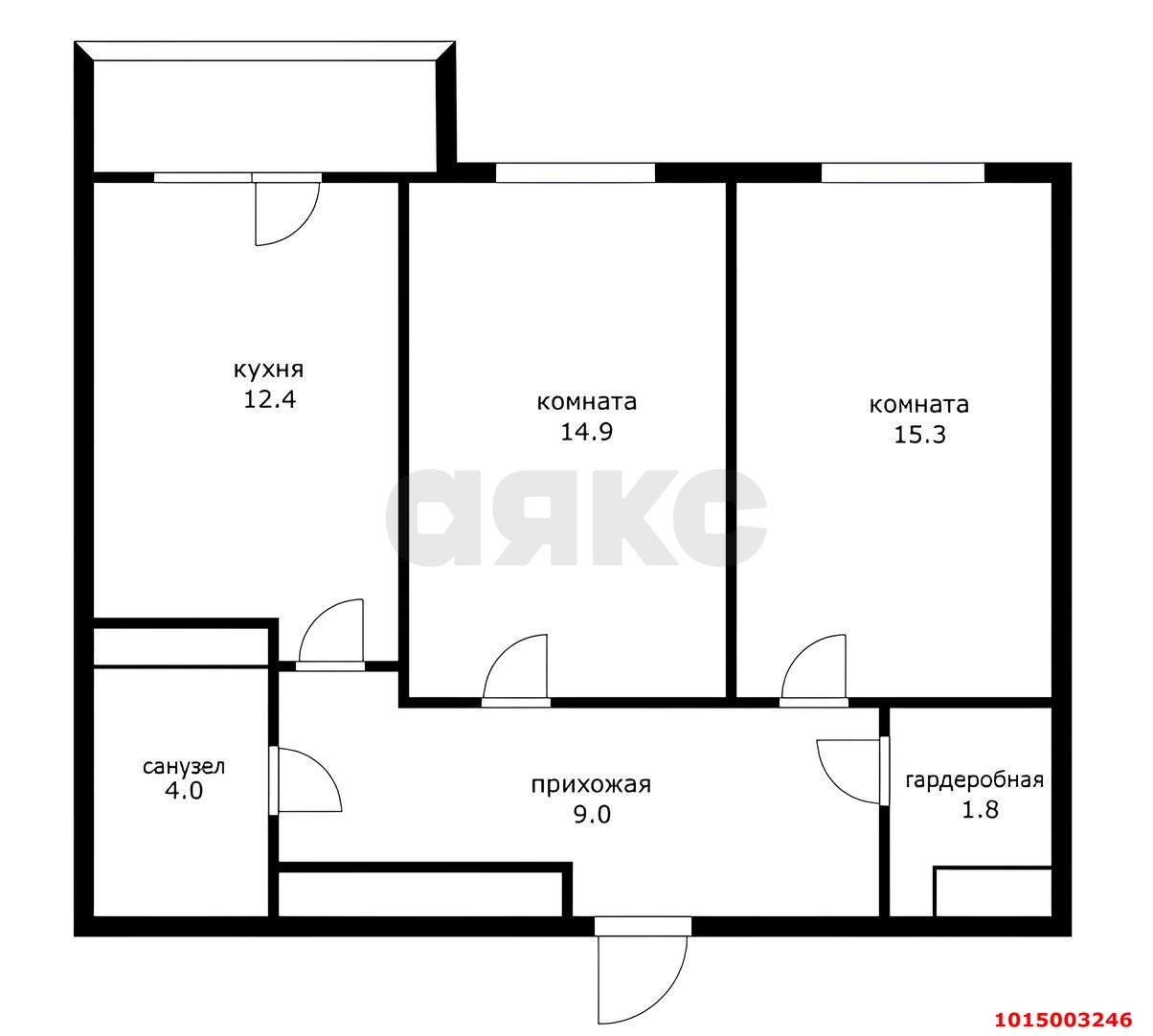 Фото №20: 2-комнатная квартира 57 м² - Знаменский, Карасунский внутригородской округ, мкр. Родные Просторы, ул. Природная, 10Бк2