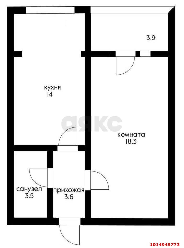 Фото №9: 1-комнатная квартира 42 м² - Краснодар, Музыкальный, ул. имени С.В. Рахманинова, 21к2