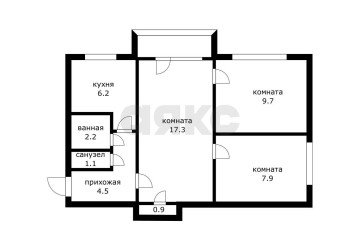Фото №3: 3-комнатная квартира 49 м² - Краснодар, мкр. Фестивальный, ул. Атарбекова, 21