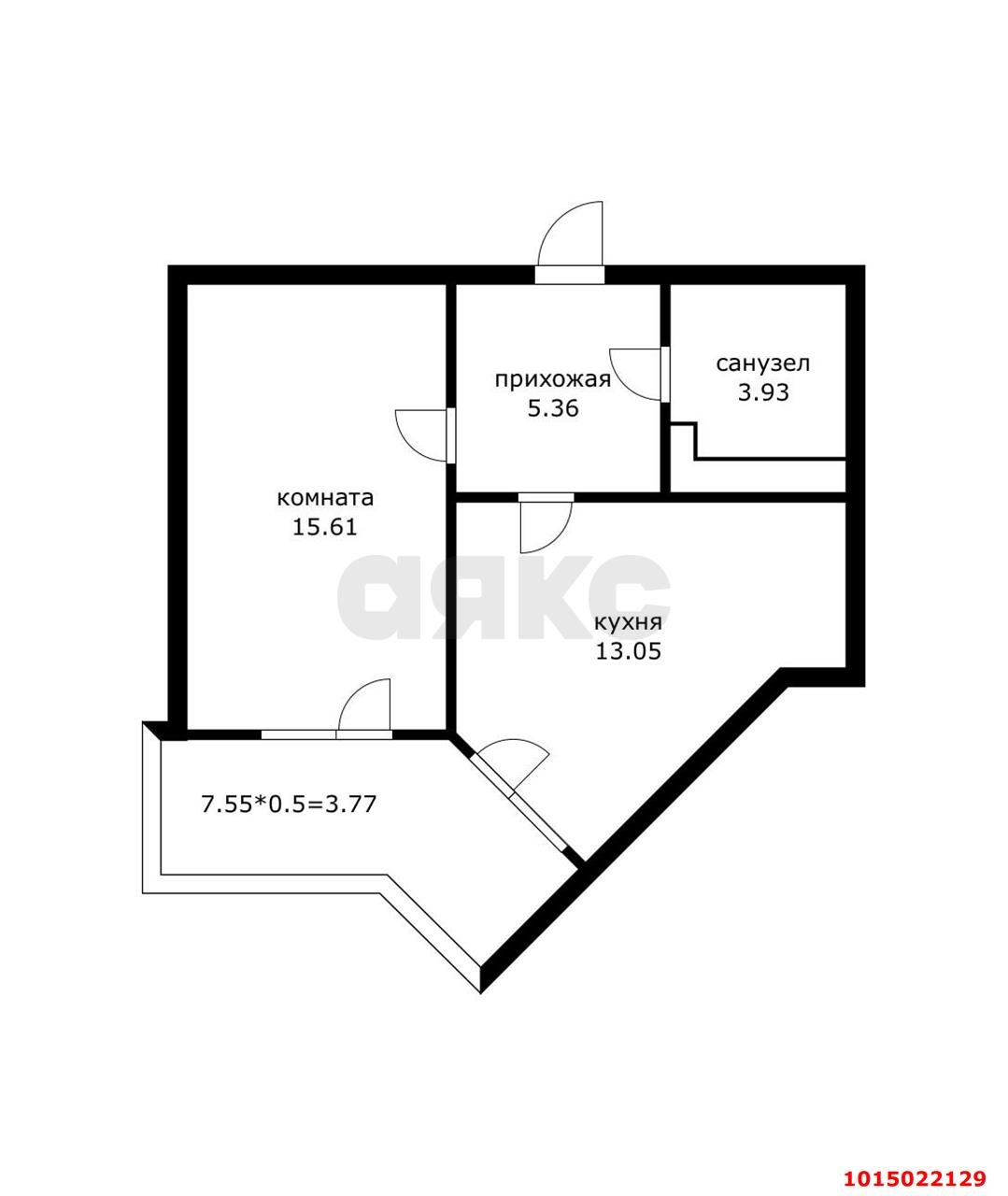 Фото №11: 1-комнатная квартира 44 м² - Краснодар, ЖК На Стахановской, ул. Стахановская, 1/5