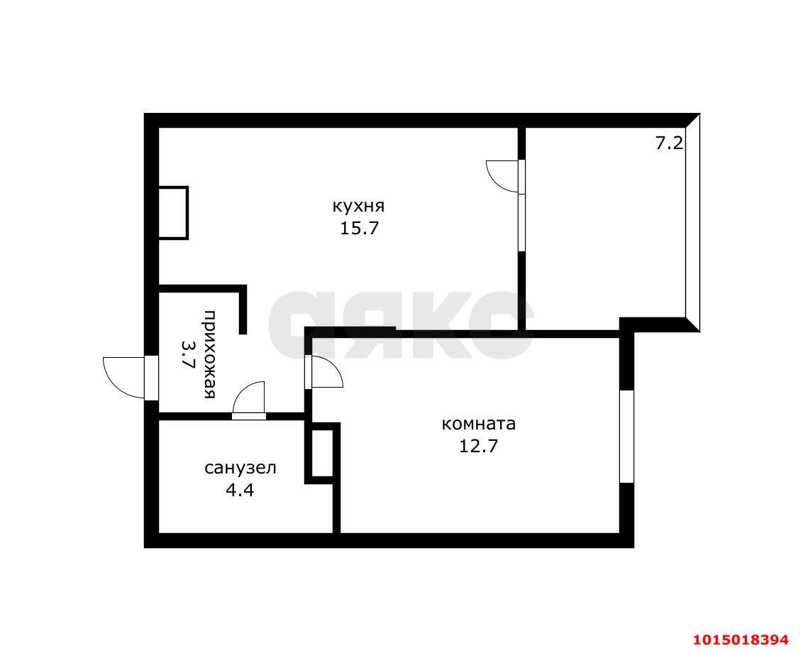 Фото №8: 1-комнатная квартира 36 м² - Краснодар, Любимово, 16