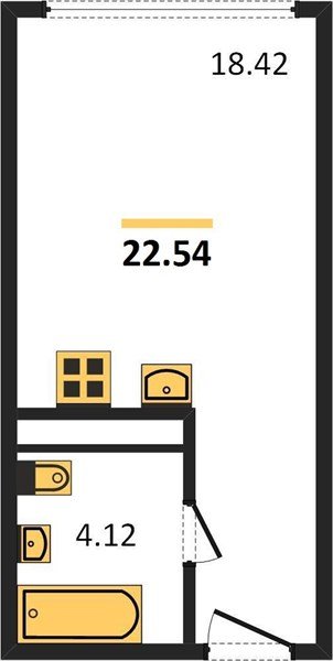 Фото №1: Студия 22 м² - Краснодар, Черёмушки, мкр. Центральный внутригородской округ, ул. Обрывная, 132/1к4