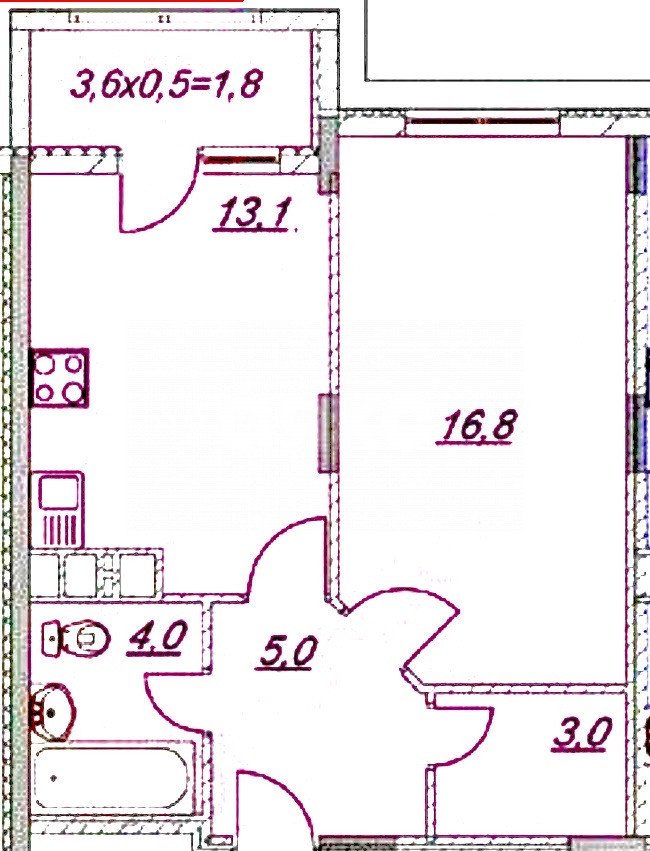 Фото №16: 1-комнатная квартира 46 м² - Анапа, ЖК Бельведер, ул. Таманская, 121к6