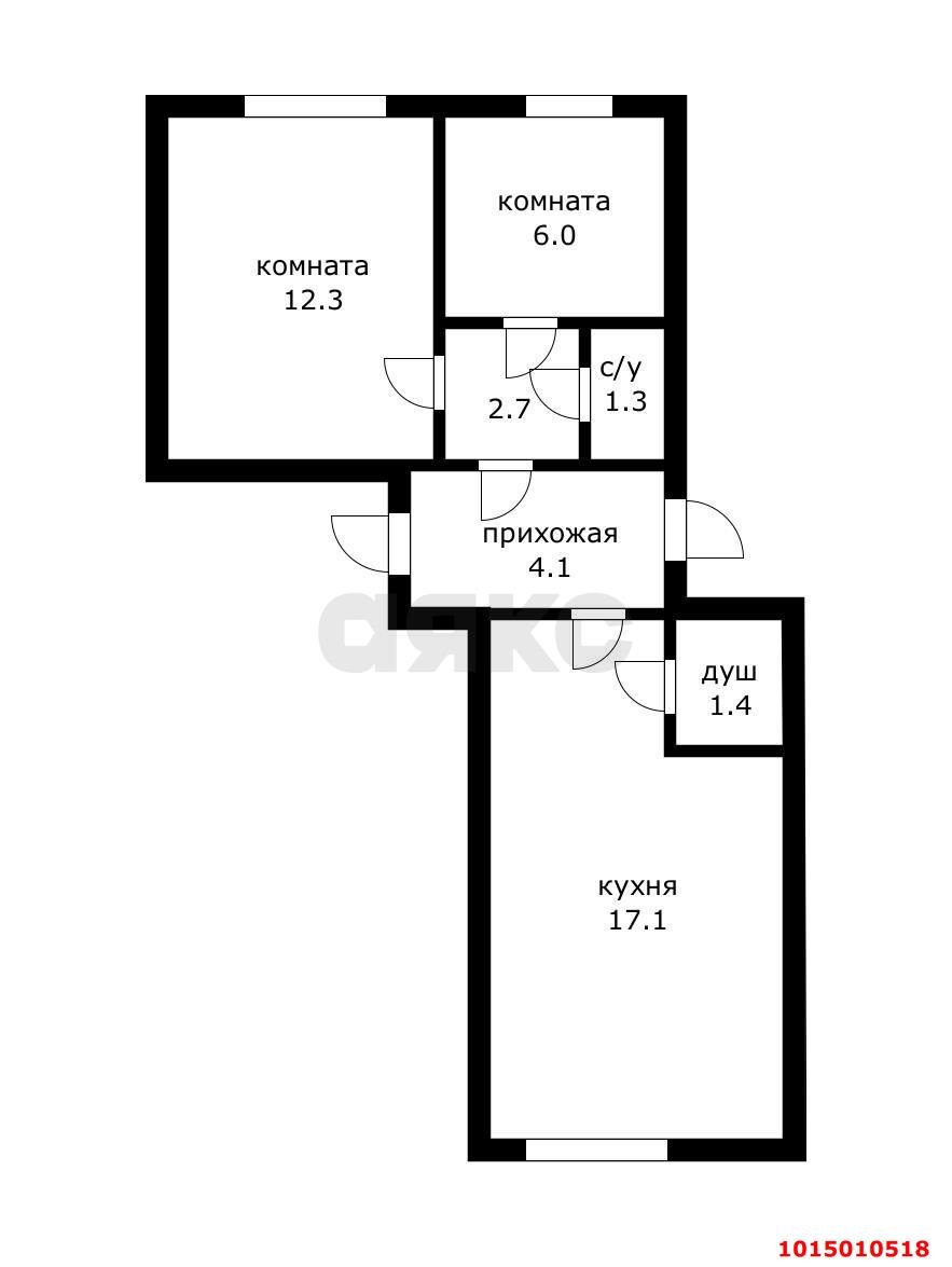Фото №13: 1-комнатная квартира 23 м² - Краснодар, Хлопчато-бумажный Комбинат, ул. Бородина, 20