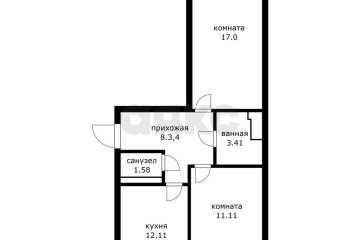 Фото №2: 2-комнатная квартира 54 м² - Пригородный, мкр. жилой комплекс Мини-полис Куб-А, ул. Сербская, 6/6
