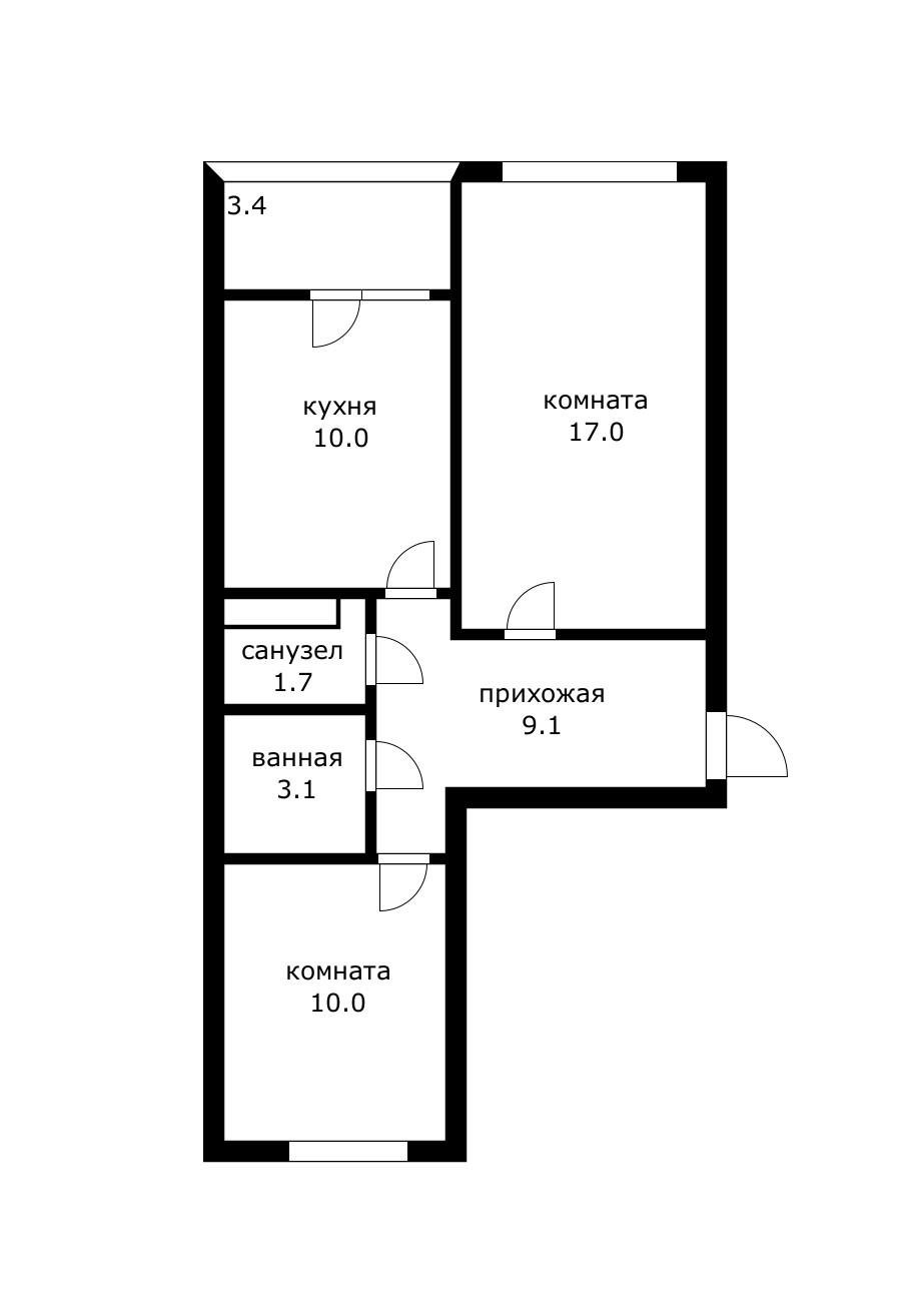 Фото №4: 2-комнатная квартира 55 м² - Краснодар, Прикубанский внутригородской округ, мкр. жилой комплекс Спортивная Деревня, ул. имени Генерала Корнилова, 16