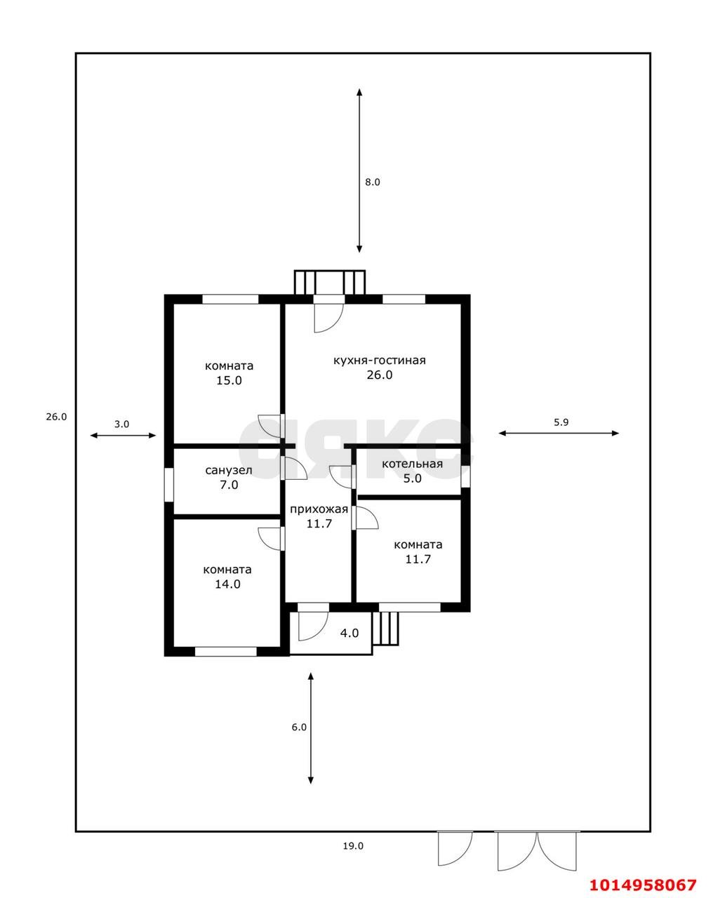 Фото №6: Дом 100 м² + 5.1 сот. - Южный, Олимпийский, ул. Круговая, 45