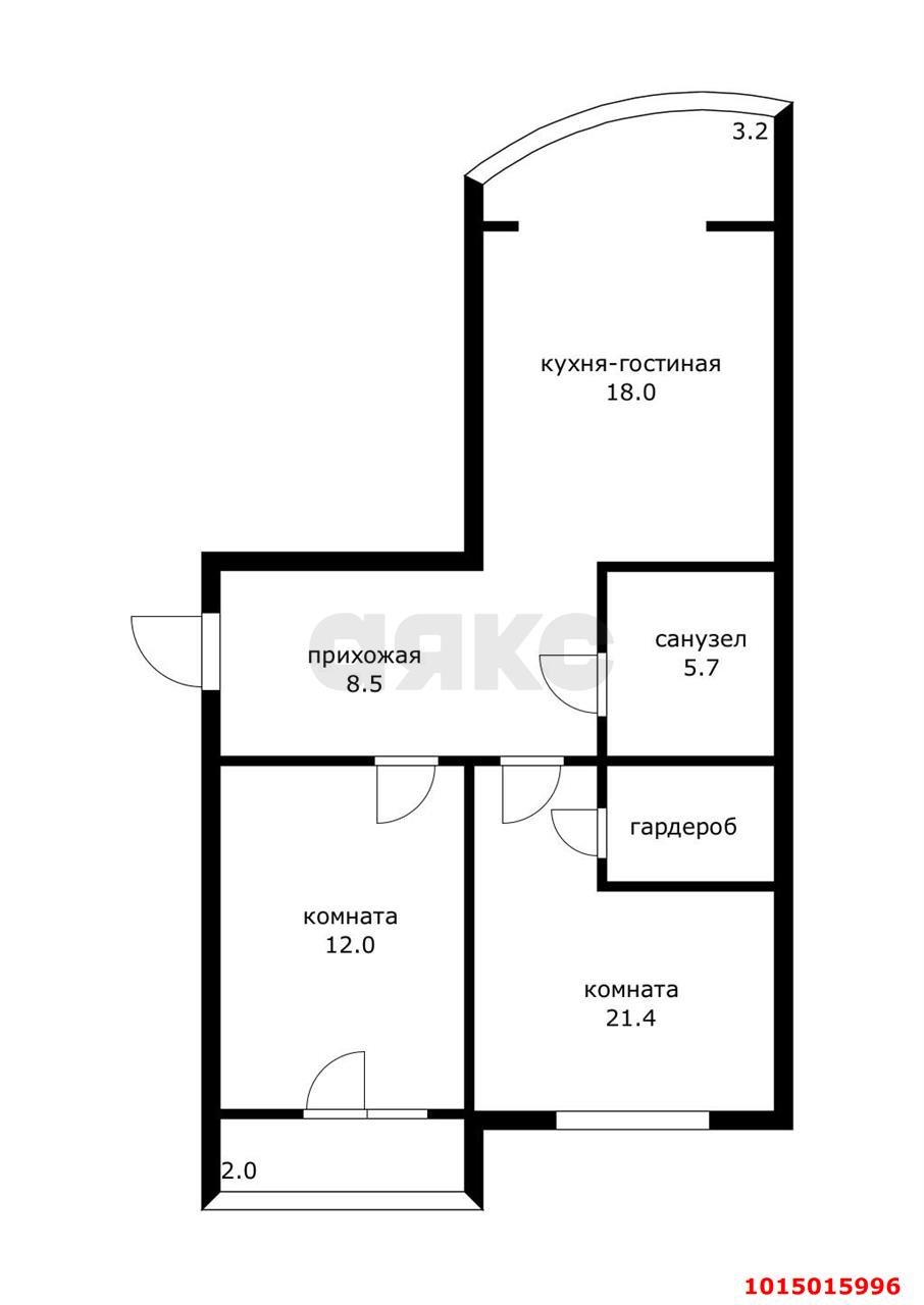 Фото №11: 2-комнатная квартира 70 м² - Краснодар, жилой комплекс Восход, ул. Гидростроителей, 59