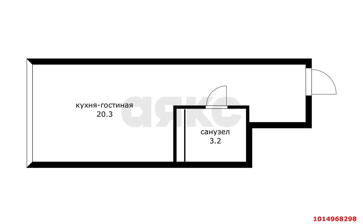 Фото №15: Студия 23 м² - Краснодар, Прикубанский внутригородской округ, Фестивальный, мкр. ЖК Цветы, ул. Круговая, 4Вк1