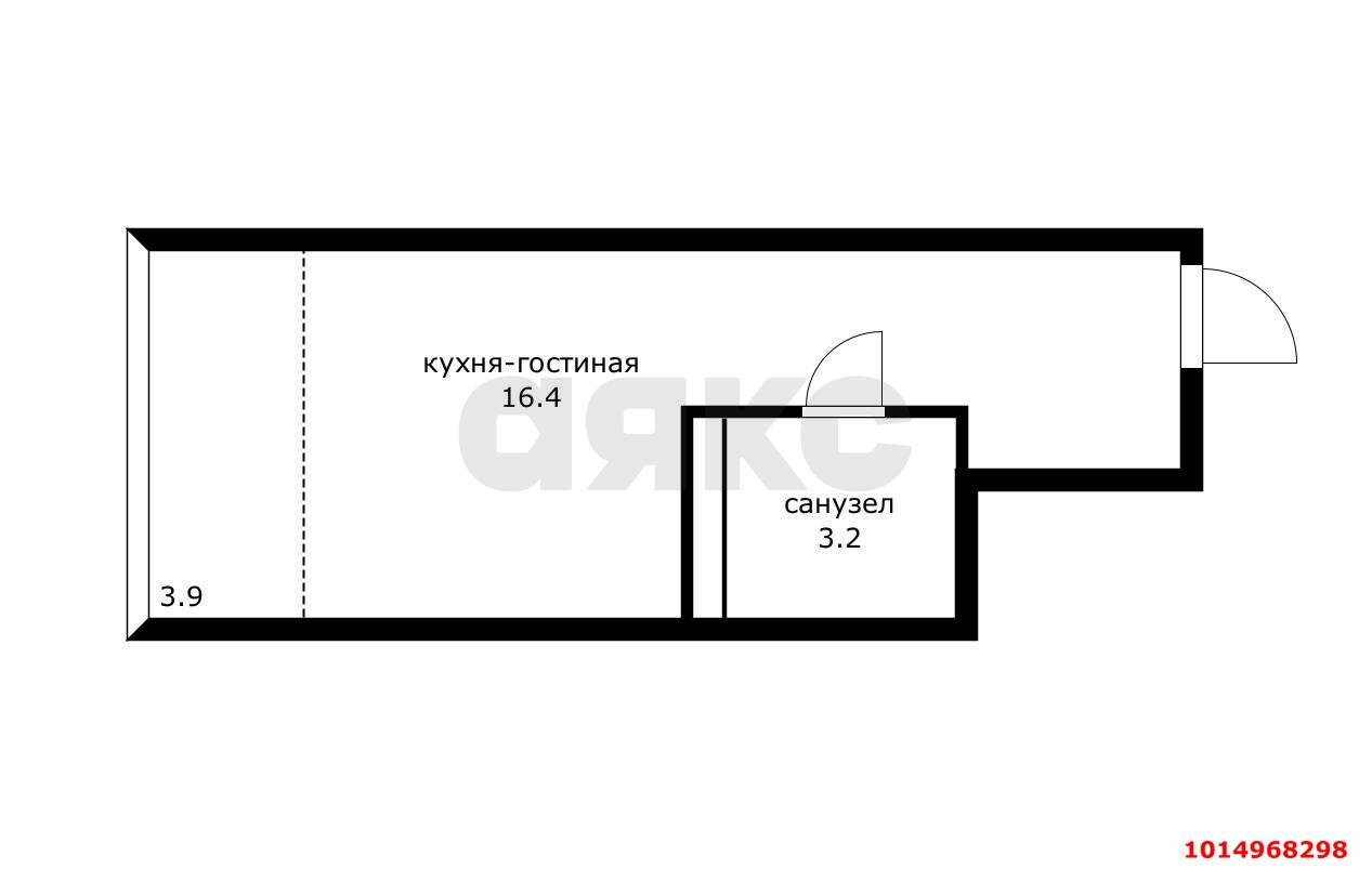 Фото №11: Студия 23 м² - Краснодар, ЖК Цветы, ул. Круговая, 4Вк1