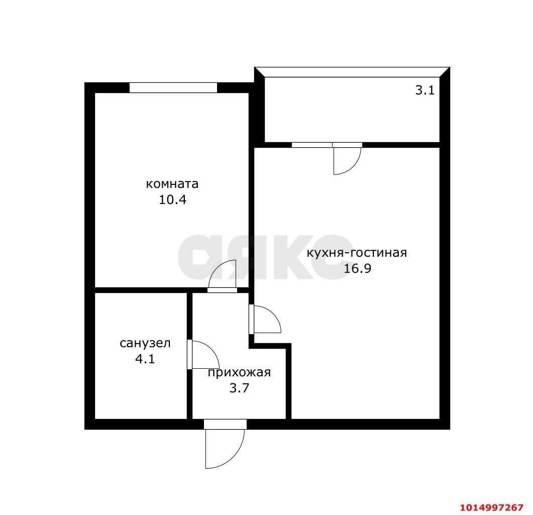 Фото №1: 1-комнатная квартира 38 м² - Краснодар, ЖК Урал, ул. Уральская, 87/7
