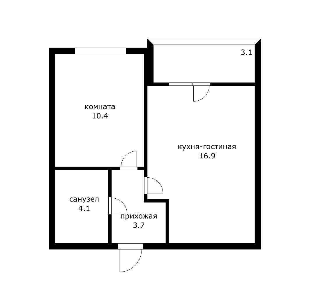 Фото №11: 1-комнатная квартира 38 м² - Краснодар, ЖК Урал, Карасунский внутригородской округ, Камвольно-суконный Комбинат, мкр. жилой комплекс Ural, ул. Уральская, 87/7