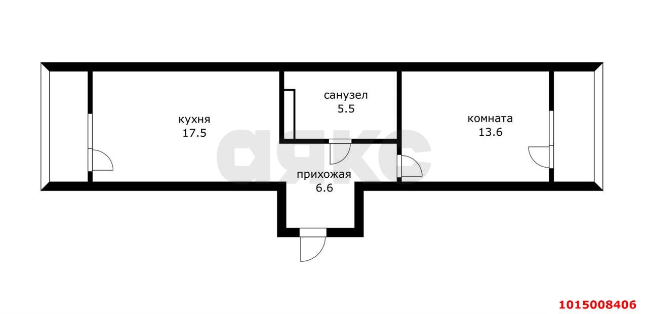 Фото №5: 1-комнатная квартира 46 м² - Краснодар, жилой комплекс Сказка Град, ул. имени В.Н. Мачуги, 166Бк1