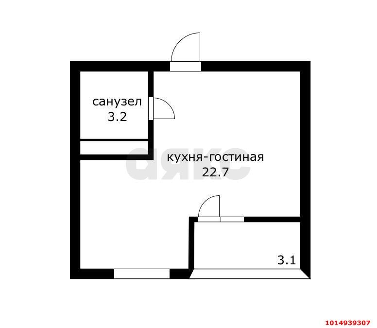 Фото №11: Студия 29 м² - Краснодар, Славянский, ул. Заполярная, 37к1
