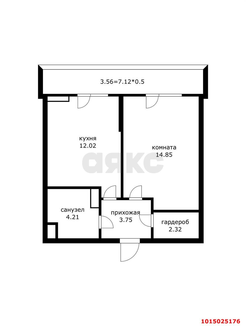 Фото №16: 1-комнатная квартира 37 м² - Краснодар, Плодородный-2, ул. Константиновская, 5к2