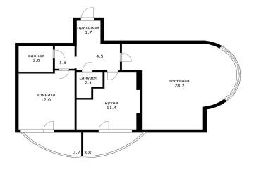 Фото №2: 2-комнатная квартира 64 м² - Сукко, ул. Приморская, 7