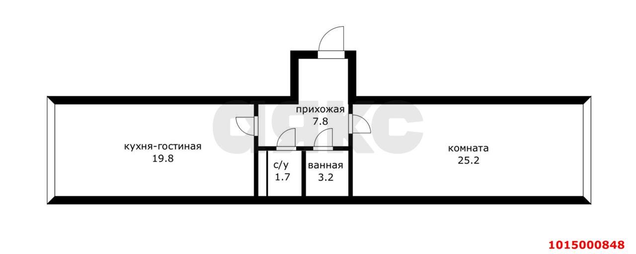 Фото №20: 1-комнатная квартира 57 м² - Краснодар, Хлопчато-бумажный Комбинат, ул. Уральская, 75/1