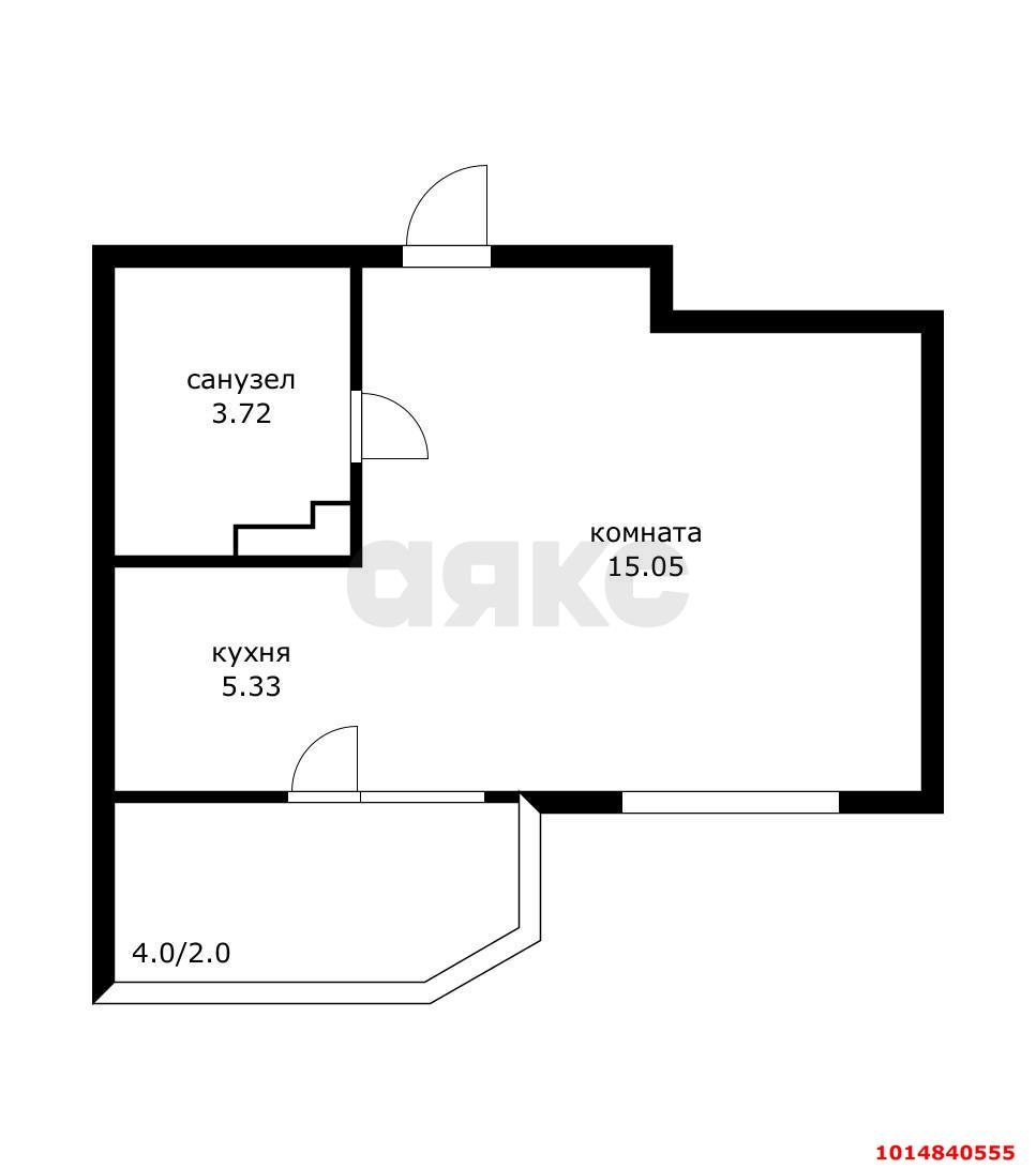 Фото №5: Студия 26 м² - Краснодар, Достояние, ул. Григория Булгакова, 13к1
