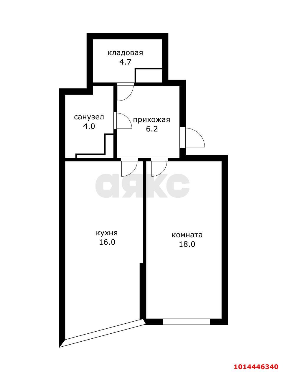 Фото №5: 1-комнатная квартира 44 м² - Краснодар, Достояние, ул. Конгрессная, 33