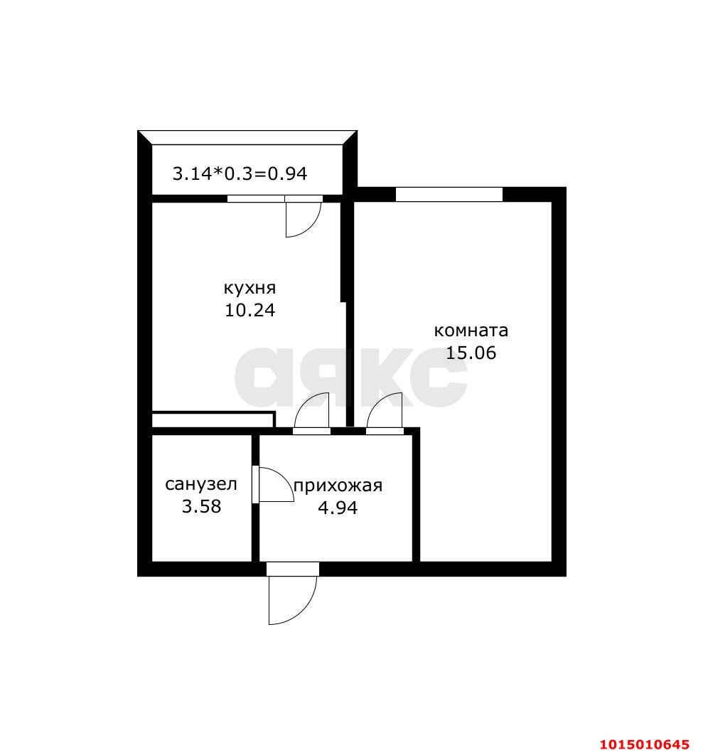 Фото №9: 1-комнатная квартира 36 м² - Краснодар, жилой комплекс Самолёт-4, ул. Константина Гондаря, 103Б