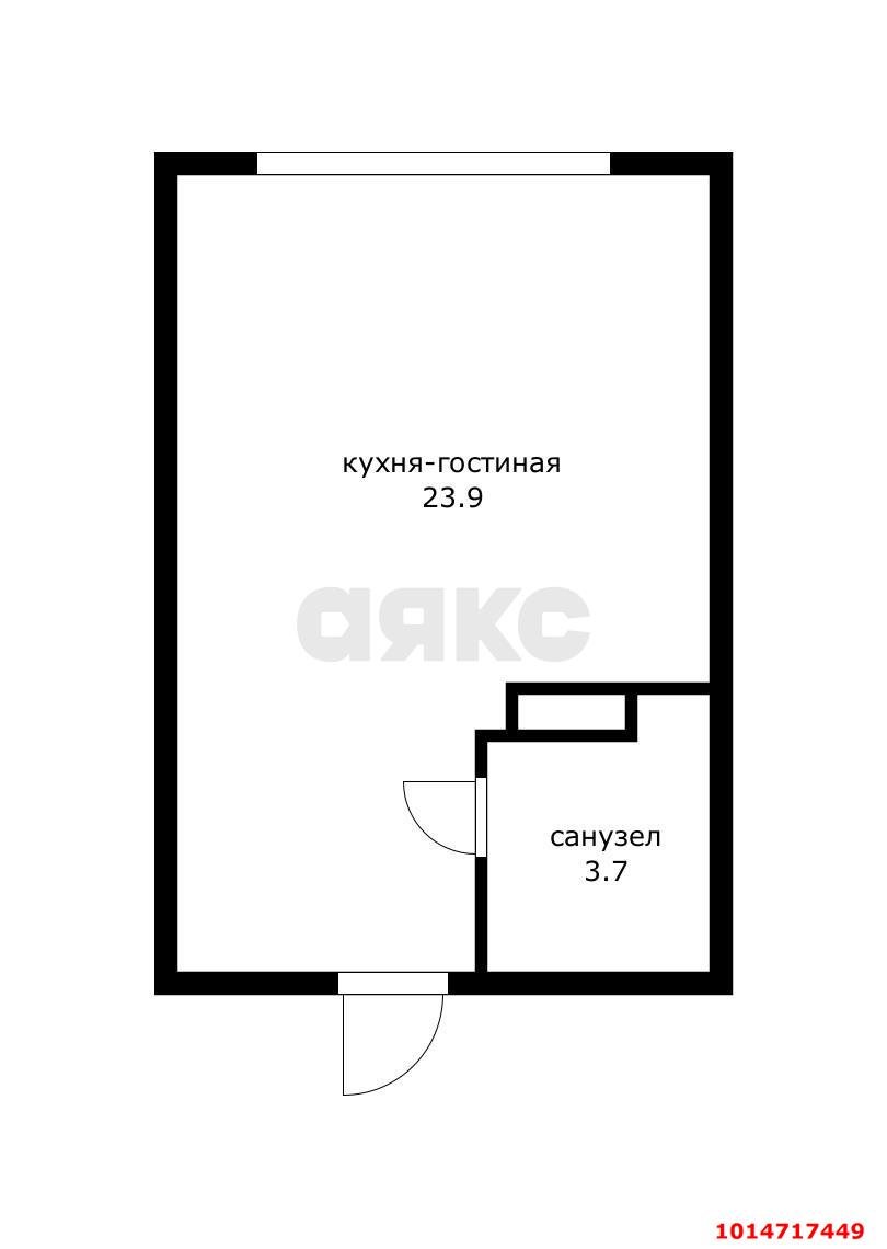 Фото №12: Студия 19 м² - Краснодар, жилой комплекс Самолёт-4, ул. Ивана Беличенко, 89