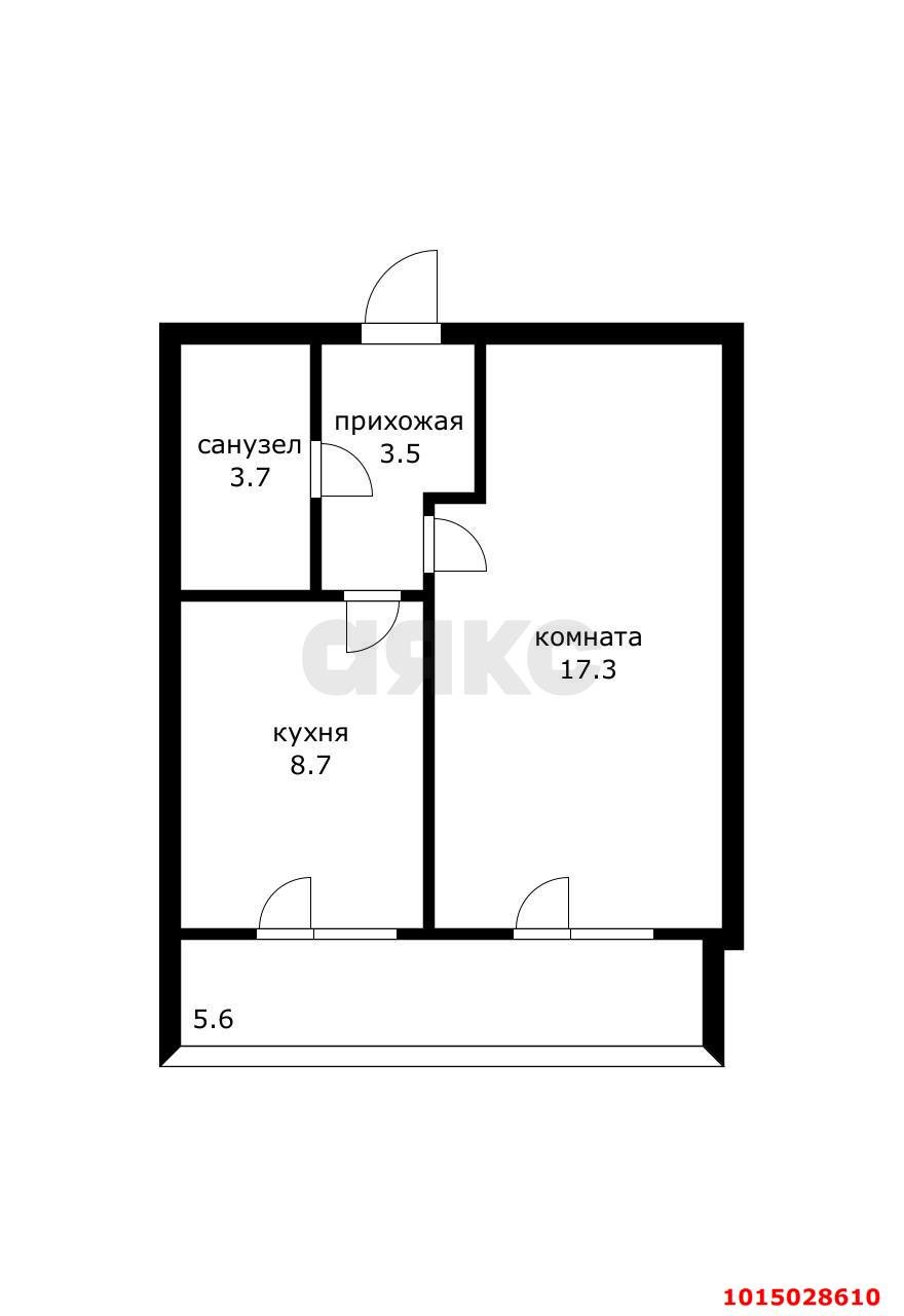 Фото №17: 1-комнатная квартира 33 м² - Южный, мкр. жилой комплекс Ясная Поляна, ул. Войсковая, 10Б