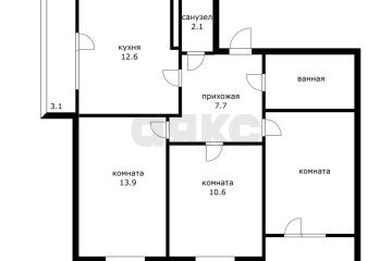 Фото №2: 3-комнатная квартира 69 м² - Краснодар, мкр. жилой комплекс Дыхание, ул. Лётчика Позднякова, 2