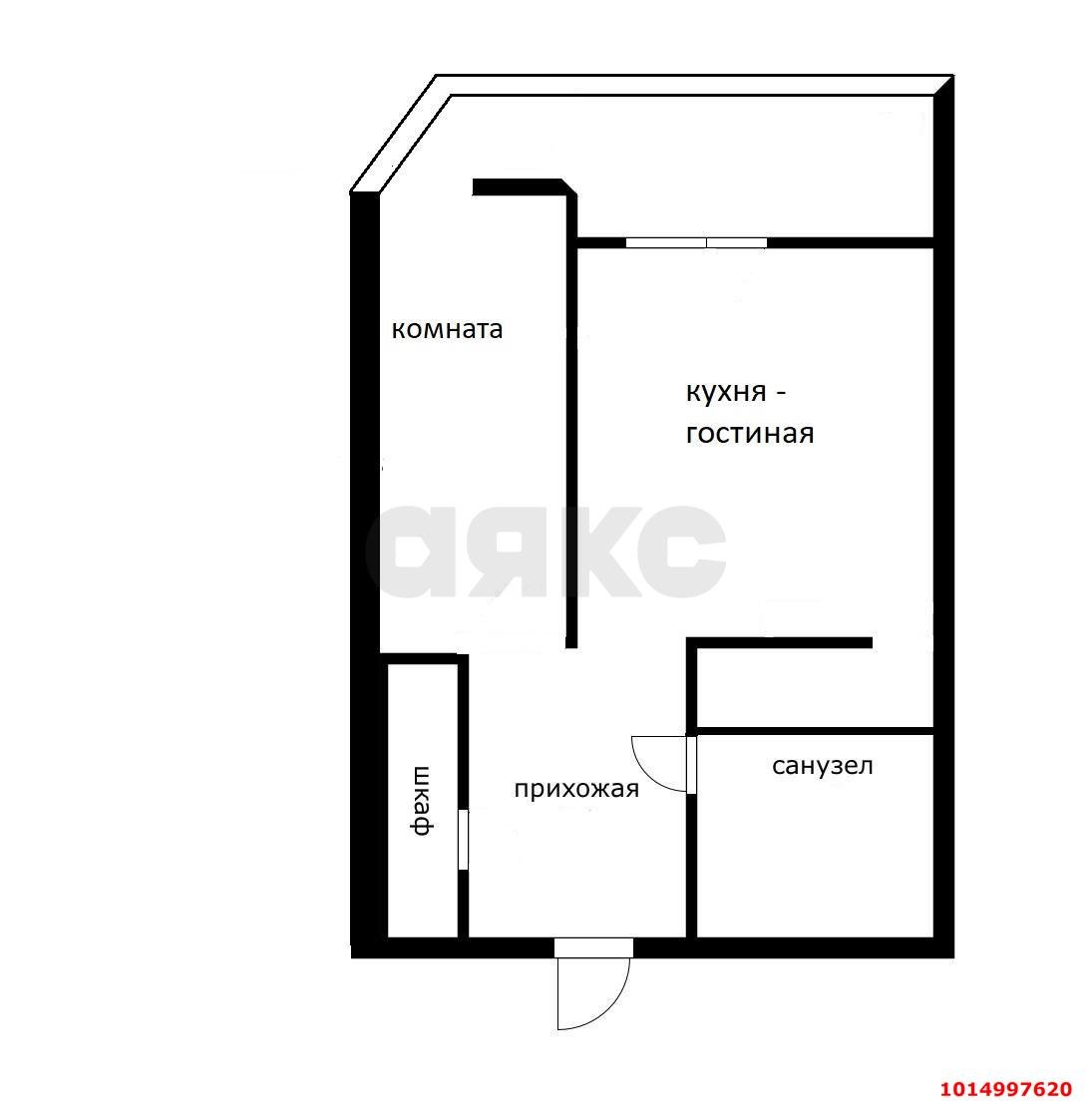 Фото №3: 1-комнатная квартира 44 м² - Краснодар, жилой комплекс Дружный, ул. Адмирала Серебрякова, 3к2