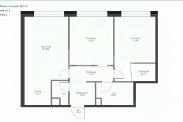 Фото №2: 3-комнатная квартира 70 м² - Москва, мкр. жилой комплекс Вест Гарден, пр-кт Генерала Дорохова, 39к2И