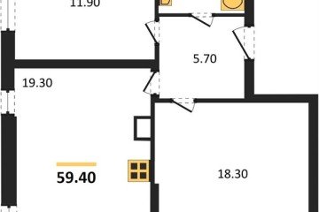 Фото №1: 2-комнатная квартира 59 м² - Краснодар, мкр. жилой комплекс Самолёт-6, 