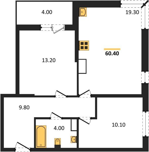 Фото №1: 2-комнатная квартира 60 м² - Краснодар, жилой комплекс Самолёт-6, мкр. Прикубанский внутригородской округ