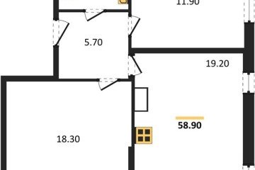 Фото №1: 2-комнатная квартира 59 м² - Краснодар, мкр. Прикубанский внутригородской округ, 