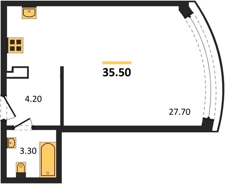 Фото №1: Студия 35 м² - Краснодар, Прикубанский внутригородской округ, мкр. жилой комплекс Самолёт-6